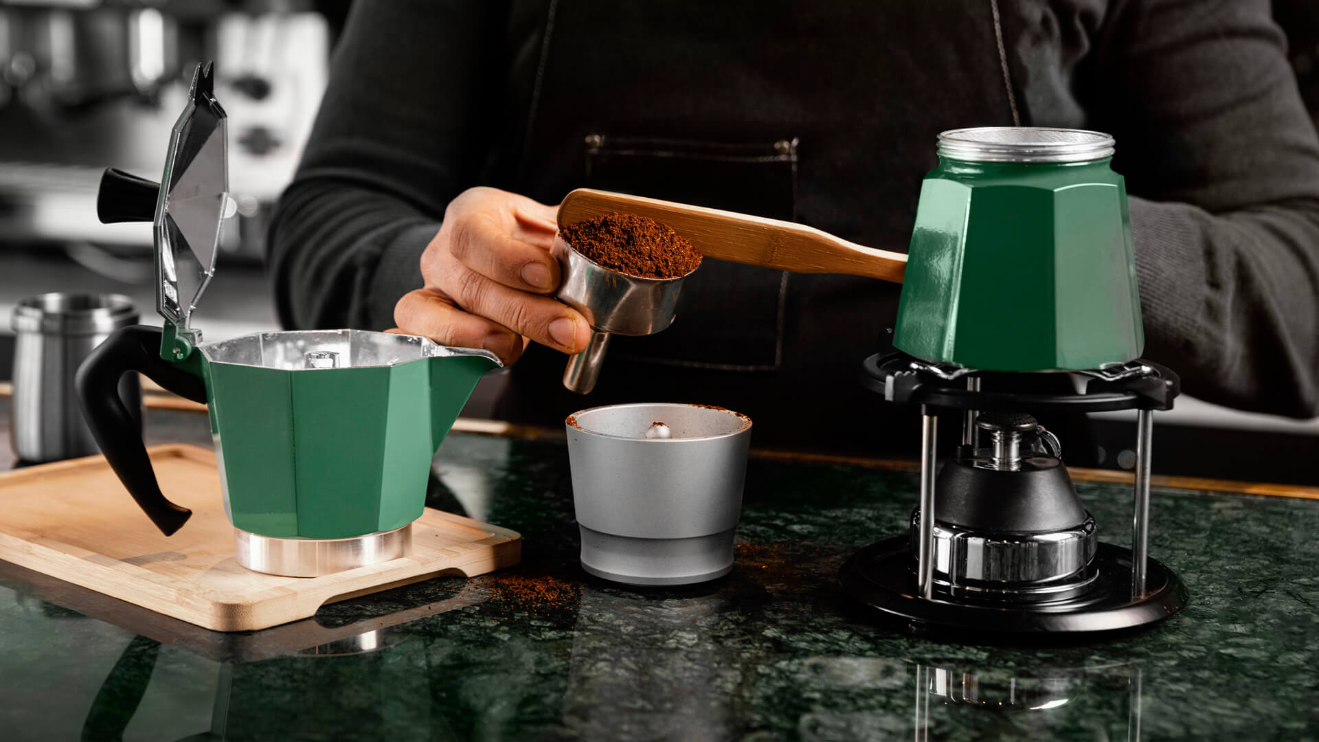 Coffee bar counter at Plantation Cafe