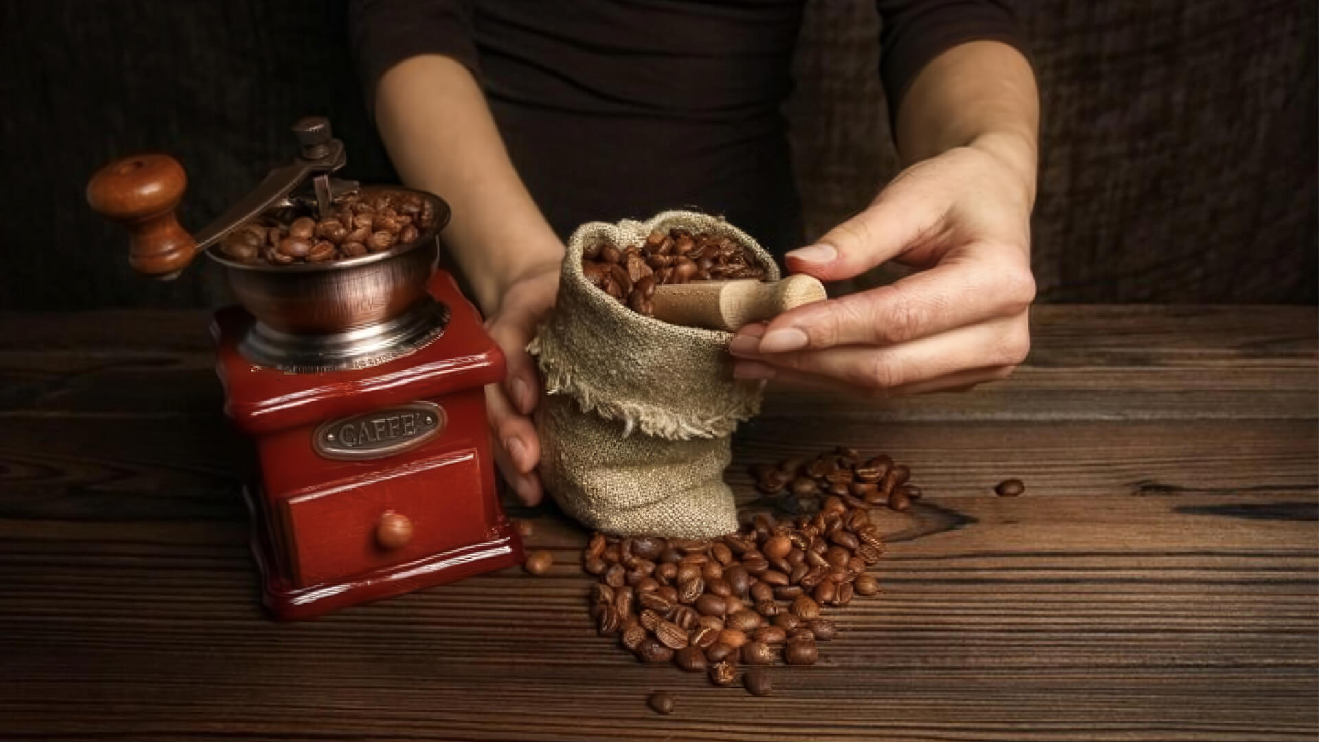 Coffee beans being roasted at Plantation Cafe